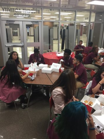 SAALT members were treated to a Chi-fil-A snack after their hard work.