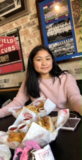 Liz enjoying some Canes