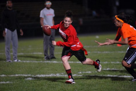 Powderpuff offers Morton West girls a chance to play under the bright lights. 